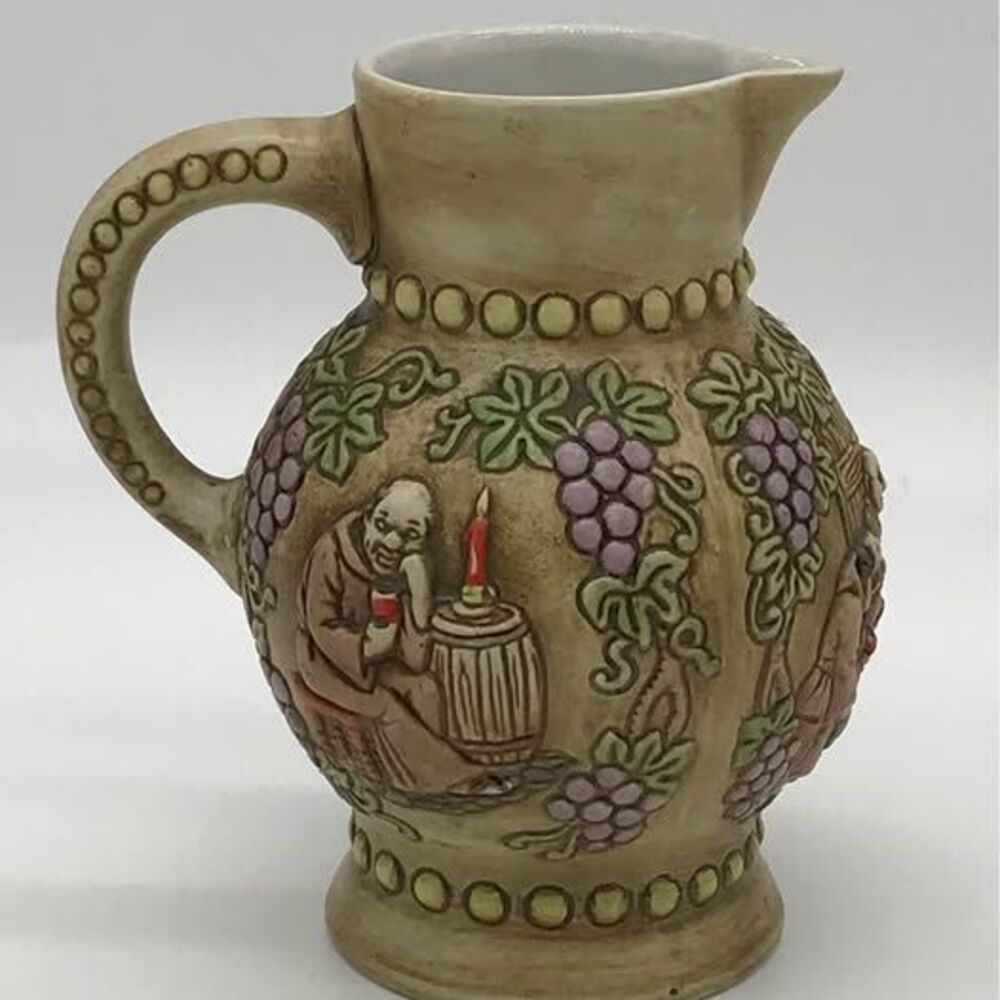 Vintage Budweiser Ceramarte Wine Pitcher: Made In Brazil 6.5"